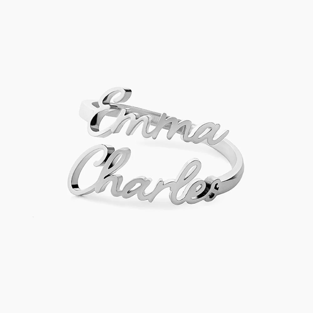 NameCut / Personalized Two or Three Name Ring
